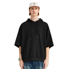 Soft Touch Waffle Hooded Oversized T-Shirt