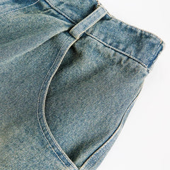 Y2K Vintage Printed Baggy Denim Short