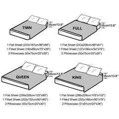 Satin Bed Sheets, Queen Size Sheets Set, 4 Pcs Silky Bedding Set 1 Deep Pocket Fitted Sheet + 1 Flat Sheet + 2 Pillowcases