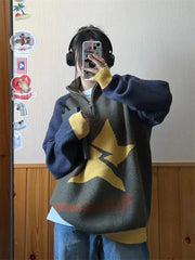 Y2K Lightning Star Sweater