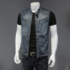 Vintage Denim Short Sleeve Jacket