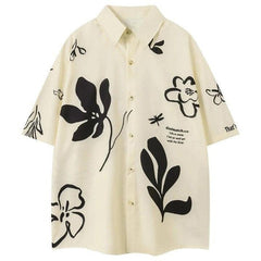 Flower Print Oversized T-Shirt