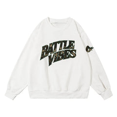 Camouflage Patch Embroidery Sweatshirt