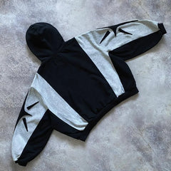Y2K Vintage Zip-Up Patchwork Hoodie