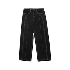 Street Stitch Spliced Baggy Jeans