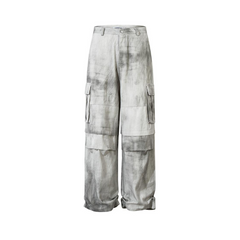 Waste Splashed White Black Jeans