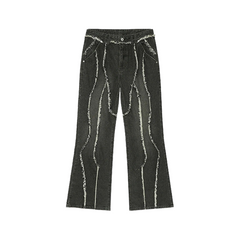 Wave Stitch Denim Jeans