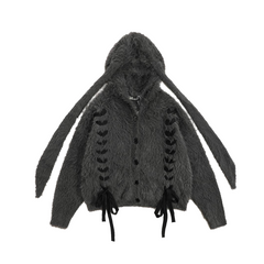 Winter Fleece-lined Thickened Ear Hooded Jacket