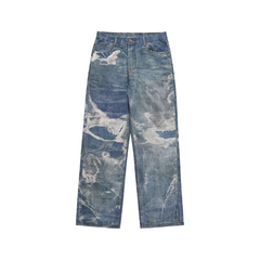 Y2K Ripped Patchwork Jeans
