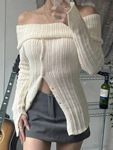 Split Buttoned Ribbed Knit Top - HouseofHalley