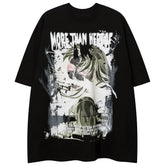 Anime Cartoon Print Oversized T-Shirt