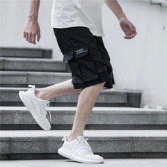 Black Military Cargo Shorts