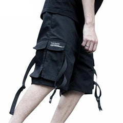 Black Military Cargo Shorts