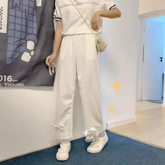 Bow Lace Wide Leg Women's Pant