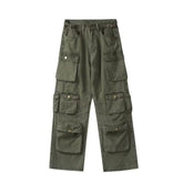 Cargo Multi Pockets Straight Long Pants