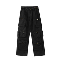 Cargo Multi Pockets Straight Long Pants