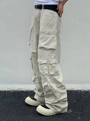 Cargo Multi Pockets Straight Long Pants