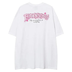 Cartoon Girl Letter Printed T-Shirts