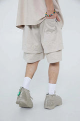 Casual Embroidered Double Layer Short
