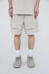 Casual Embroidered Double Layer Short