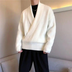 Casual V-neck Knitted Loose Cardigans