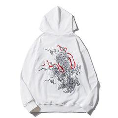 Chinese Unicorn Embroidery Hoodie