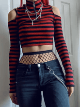 Contrasting Stripe Long Sleeve Tee - HouseofHalley