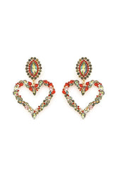 Crystal Heart Drop Earrings - HouseofHalley