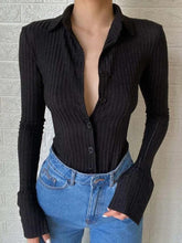 Vertical Stripe Lapel Knit - HouseofHalley