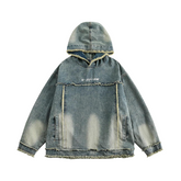 Racing Denim Oversized Hoodie