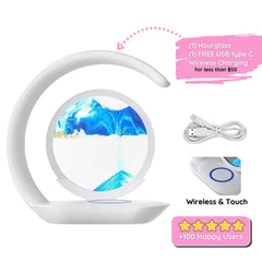 Cresent Hourglass Wireless Charging Lamp