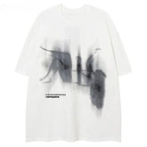 Falling Abstract Printed Oversize T-Shirt