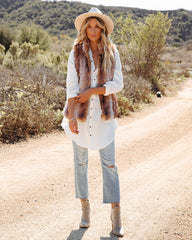 Faux Fur Pocketed Parker Vest