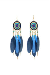 Feather Drop Earrings - HouseofHalley