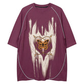 Gothic Butterfly Printed T-Shirt