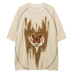Gothic Butterfly Printed T-Shirt