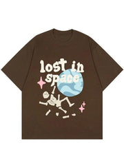 Gothic Printed T-shirt Skull Skeleton