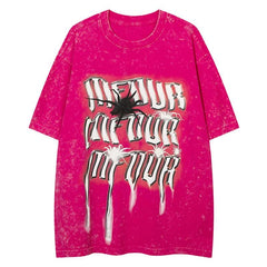 Gothic Spider Print T-Shirt