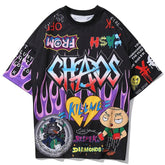 Graffiti Cartoon Printed T-Shirt