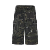 Green Camouflage Workwear Shorts
