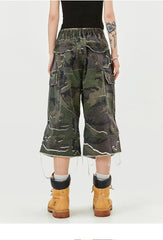 Green Camouflage Workwear Shorts
