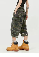 Green Camouflage Workwear Shorts