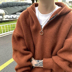 Hooded Casual Knitted Sweater