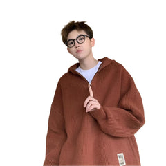 Hooded Casual Knitted Sweater