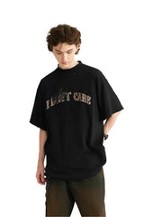 I DON'T CARE Ripped Oversized T-Shirt