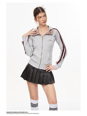 Plaid Accent Shoulder Hoodie