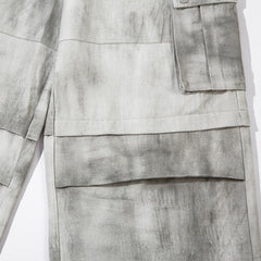 Waste Splashed White Black Jeans
