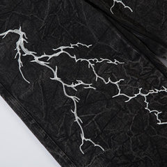 Lightning Strike Embroidered Jeans