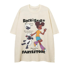 Sheep And Shepherd Girl T-Shirt