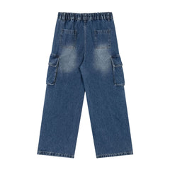 Retro Washed Cargo Jeans